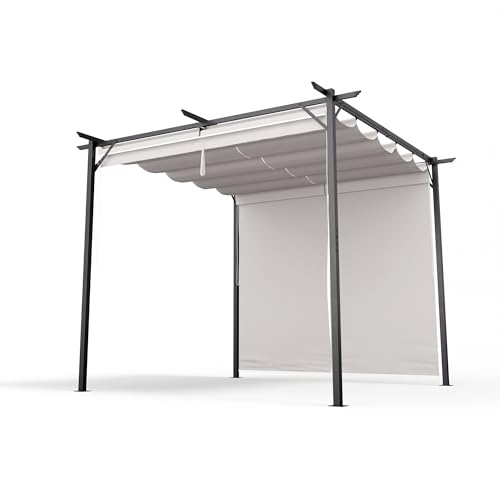 Blumfeldt Pergola: Robuster Gartenpavillon 3x3 m, wasserdicht & Winterfest, mit Jalousien, pulverbeschichteter Stahlrahmen, PA-beschichtetes Polyesterdach. von blumfeldt