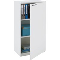 Büroschrank weiß (Tür rechts) 60 x 116,3 x 40,3 cm – Büro-Schrank 3 Ordner, Aktenschrank 2 Einlegeböden von boho office