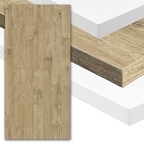 boho office® Schreibtischplatte, Tischplatte – 120 x 80 x 2,5 cm in Wildeiche Premium-Dekor mit hoher Kratzfestigkeit, seidenmatt glänzend von boho office