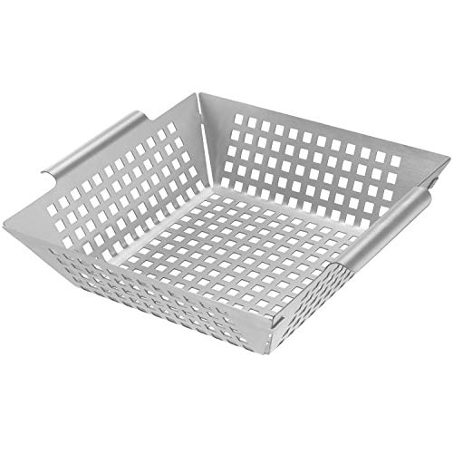 bremermann Grillkorb 25 x 21 x 6,5 cm Edelstahl Grillpfanne Grillplatte von bremermann