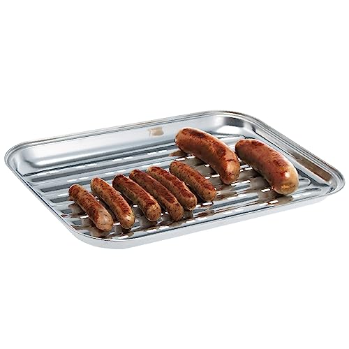 bremermann Grillschale, Grillpfanne Edelstahl, ca. 35 x 24,5 cm (1) von bremermann