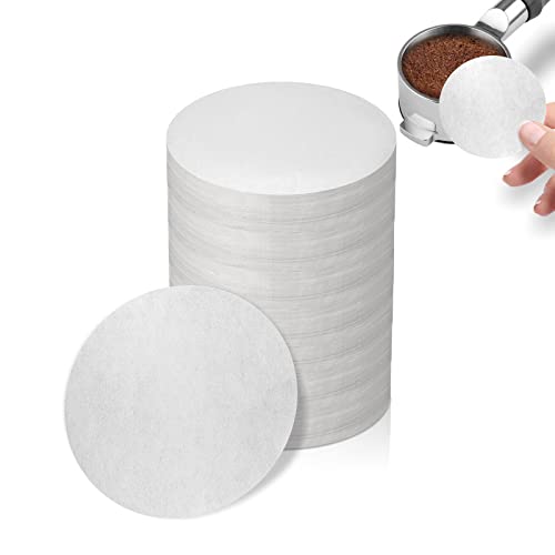 500 Stück Kaffeepapierfilter für Espresso-Kaffeemaschine, 54 mm ungebleichter Espressofilter Puck Siebträger Papier kompatibel mit Breville Barista, Mr. Coffee und anderen Espressomaschinen von brikinte