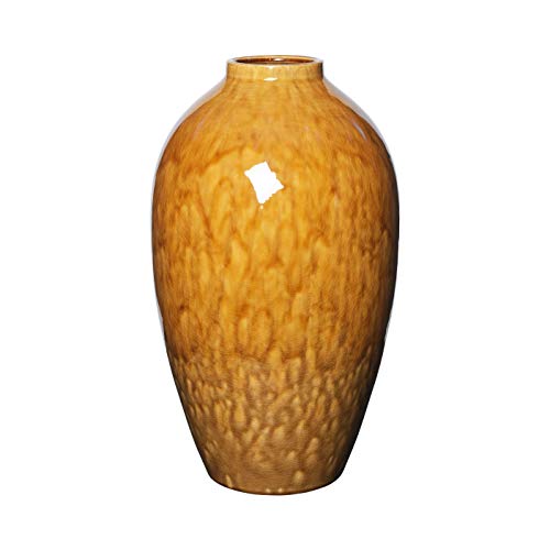 Broste Copenhagen Ingrid Vase aus Keramik in der Farbe Apfel-Zimt, Maße: 23,5cm x 23,5cm x 40cm, 14463232 von broste Copenhagen