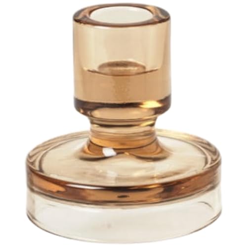 Kerzenständer 'Petra' Glas, Indian Tan, Ø8Xh8Cm for Ø21+Ø26Mm Candle von broste Copenhagen