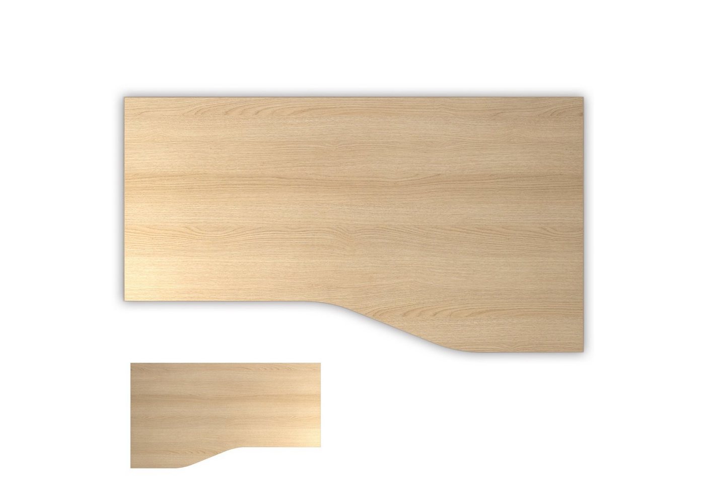 bümö Tischplatte DIY Schreibtischplatte, Freiform: 180 x 100 cm- Dekor: Eiche von bümö