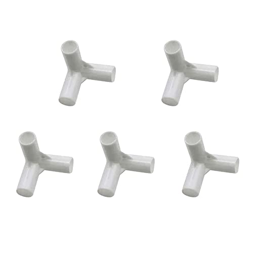 bzcemind 5 Stück 12 mm PVC gerade Winkelverbinder Kreuzverbinder T-Verbinder PVC Rohrverschraubung DIY Zelt Feste Fittings Nr. 3 90 Grad von bzcemind