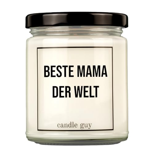 candle guy Duftkerze | Beste Mama der Welt | Handgemacht aus 100% Sojawachs | 70 Stunden Brenndauer von candle guy