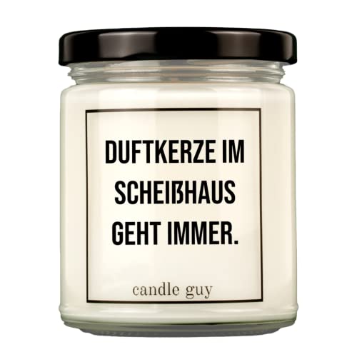 candle guy Duftkerze | Duftkerze im Scheißhaus geht immer. | Handgemacht aus 100% Sojawachs | 70 Stunden Brenndauer von candle guy