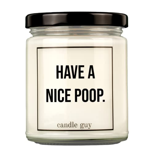 candle guy Duftkerze | Have a nice poop. | Handgemacht aus 100% Sojawachs | 70 Stunden Brenndauer von candle guy