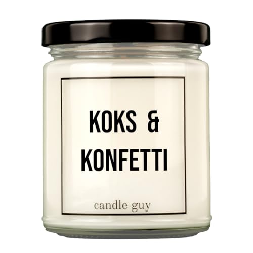 candle guy Duftkerze | Koks & Konfetti | Handgemacht aus 100% Sojawachs | 70 Stunden Brenndauer von candle guy