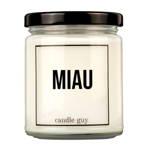 candle guy Duftkerze | Miau | Handgemacht aus 100% Sojawachs | 70 Stunden Brenndauer von candle guy