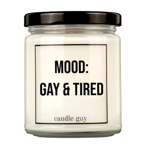 candle guy Duftkerze | Mood: gay & tired | Handgemacht aus 100% Sojawachs | 70 Stunden Brenndauer von candle guy