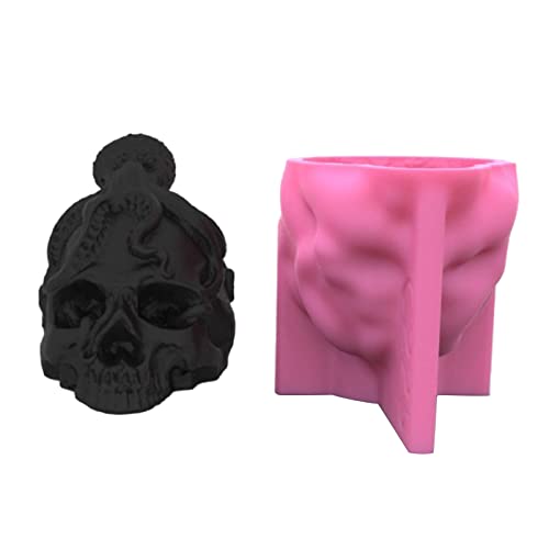 3D-Oktopus-Totenkopf-Kerze, Silikonform für Schreibtisch-Dekoration, Gips, Epoxidharz, Gießformen, Aroma-Kerzenform für Heimdekoration von caoxhenr