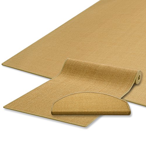 Casa Pura® – Sisal-Fußboden-Läufer und -Teppiche, natur | anpassbare Breite & Länge | Passende Stufenmatten erhältlich, beige, 80 x 175 cm (W x L) von casa pura