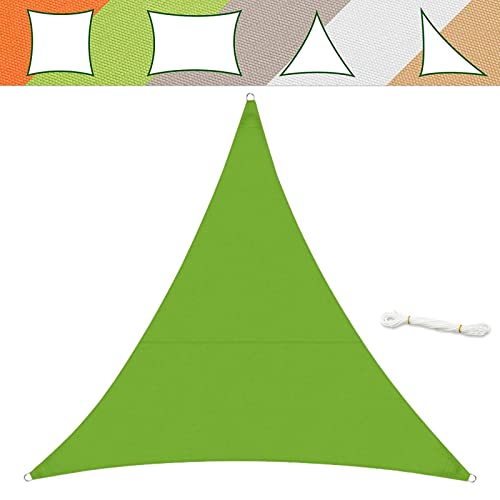 casa pura Sonnensegel 3 x 3 x 3 m, Hellgrün - inkl. Befestigungsmaterial - Dreieck gleichseitig - Reißfestes Polyester-Gewebe - Wasserabweisend imprägniert - Sonnenschutz casa pura Sonnensegel 3 x 3 x 3 m, Hellgrün - inkl. Befestigungsmaterial - Dreieck gleichseitig - Reißfestes Polyester-Gewebe - Wasserabweisend imprägniert - Sonnenschutz von casa pura