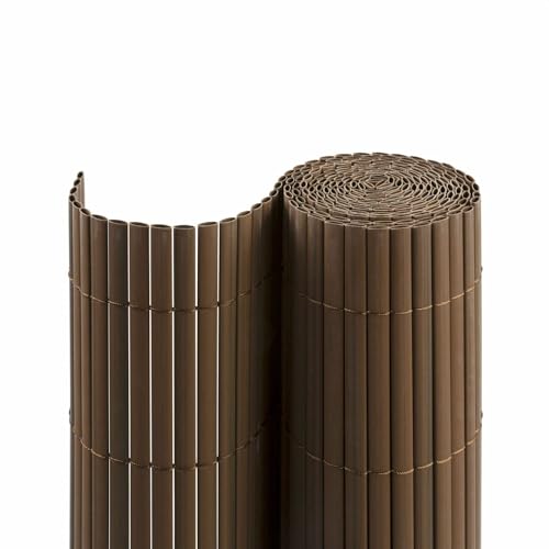 casmartis PVC Sichtschutzmatte - braun - 120 x 800 cm (2-teilig) - Zaunsichtschutz, Sichtschutzzaun, Balkonverkleidung, Zaunblende von casmartis