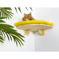 Katzen Wand Bett Eckregal Für Katze Einzigartige Wandmöbel Haustiere Moderne Kletterwand Hölzern An Der Befestigtes Eckbett Geschenke von catbossshelfs