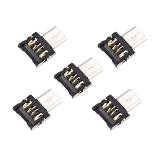 chenyang Ultra Mini DM Micro USB 5 Pin OTG Adapter Stecker für Handy Tablet & USB-Kabel & Flash Disk – 5 Stück von chenyang