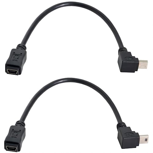 chenyang USB 2.0 Mini USB 5Pin Stecker auf Buchse 90 Grad abgewinkelte Verlängerungskabel 2Pcs von chenyang