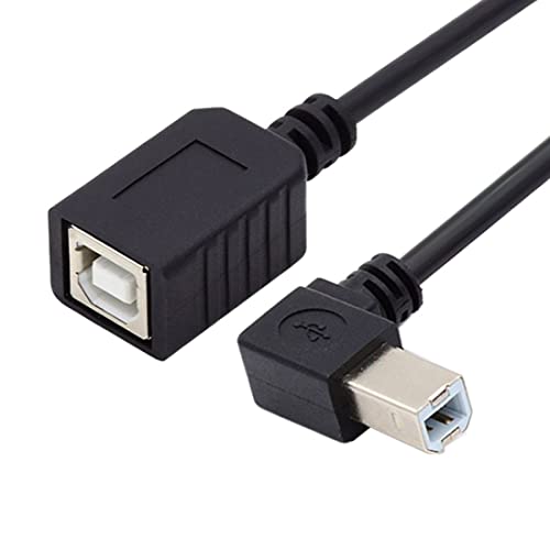 chenyang Drucker Scanner Disk USB 2.0 Typ B Stecker auf Buchse 90 Grad links abgewinkeltes Verlängerungskabel 20cm von chenyang