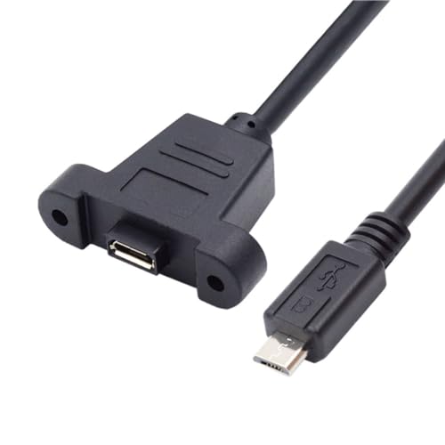 chenyang Micro USB 2.0 5Pin Stecker auf Buchse Datenlade Verlängerungskabel mit Löchern für die Schalttafelmontage 50cm von chenyang