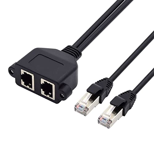 chenyang RJ45 8P8C FTP STP UTP Cat6 Stecker auf Buchse Lan Ethernet Netzwerk Verlängerungskabel Dual Ports mit Panel Mount Löchern von chenyang