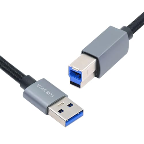 chenyang USB 3.0 Nylon geflochtenes Kabel USB 3.0 Typ A auf Typ B Verlängerungsdatenkabel 5Gbit/s für Festplatten SSD Kamera 0,3M von chenyang
