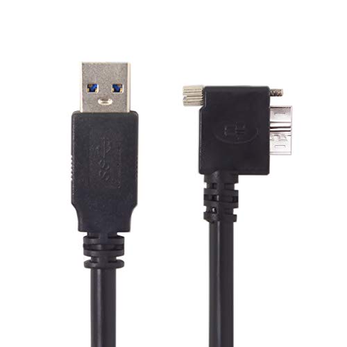 chenyang USB 3.0 auf USB 3.0 Micro-B Datenkabel mit Schraubbefestigung für Industriekamera 90 Degree Left Angled 5.0M von chenyang