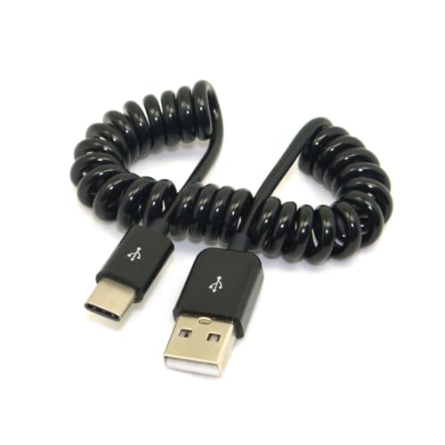 chenyang USB C Stretch Spiralkabel USB 2.0 auf USB C Datenverlängerungskabel für Tablet Handy 1.0M von chenyang