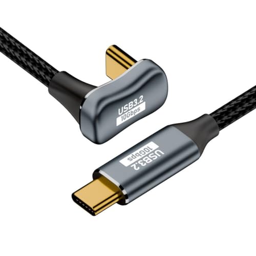 chenyang USB C zu C Kabel USB 3.2 Typ C 10Gbit/s 100W Stecker zu Stecker U-förmiges abgewinkeltes Verlängerungsdatenkabel 1.0M von chenyang