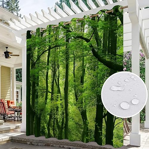 chenyu Wetterfest Wasserdicht UV-Schutz Outdoor Vorhänge Sichtschutz Sonnenschutz Verdunkelungsvorhang für Pavillon Balkon Garten Terrasse (W2,64 m x H2,13 m, 22) von chenyu