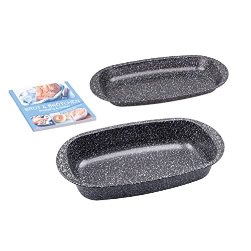 c|h|g Brotback- und Bratenformen-Set Granito inkl. Buchzugabe Brot & Brötchen, knusprig & lecker, Skandia Xtreme Plus, Made in Germany, SET 339-03 von c|h|g