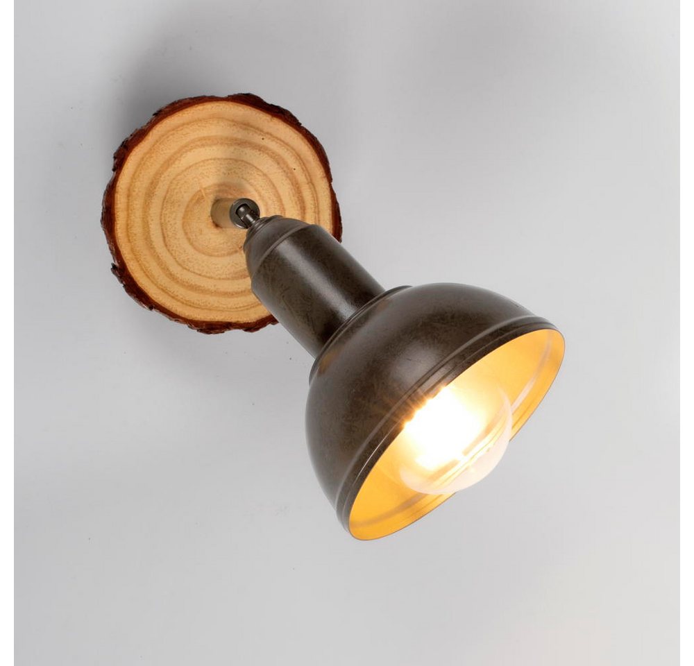 click-licht Wandleuchte Wandleuchte Taylor in Schwarz und Natur-dunkel E27, keine Angabe, Leuchtmittel enthalten: Nein, warmweiss, Wandleuchte, Wandlampe, Wandlicht von click-licht