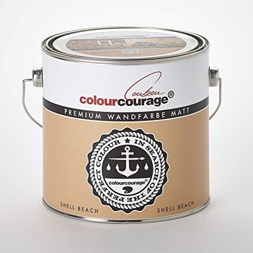 colourcourage L709449L11 Premium matt Shell Beach 2,5l bunte Wandfarbe, 2.5 l (1er Pack) von colourcourage