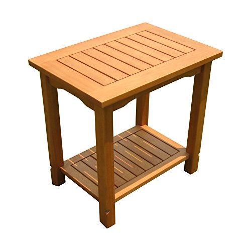 colourliving Beistelltisch Tisch Gartentisch Holztisch FSC Eukalyptus Holz Hartholztisch 50 x 50 x 35 cm von colourliving