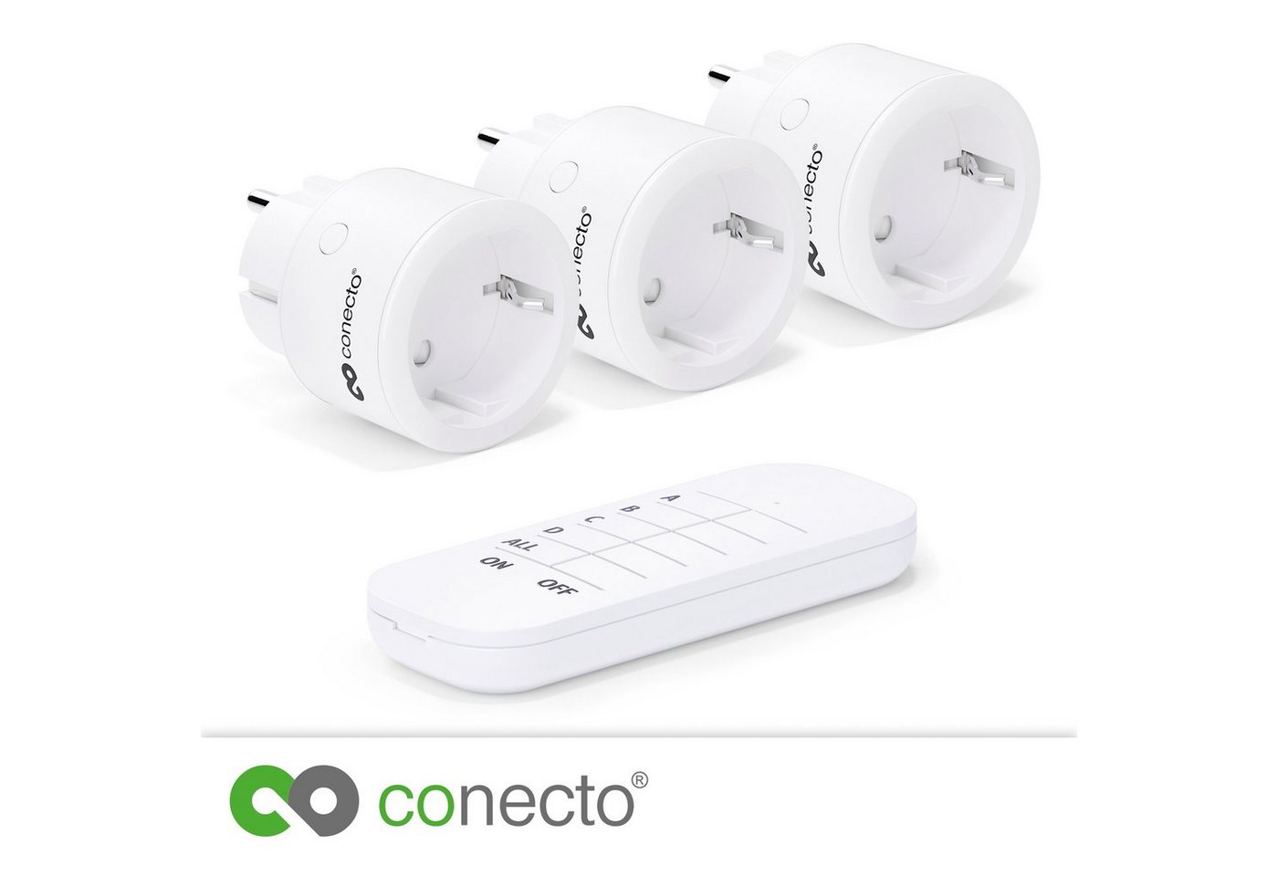 conecto Funksteckdose conecto Funk-Steckdosen Set 2300 Watt von conecto