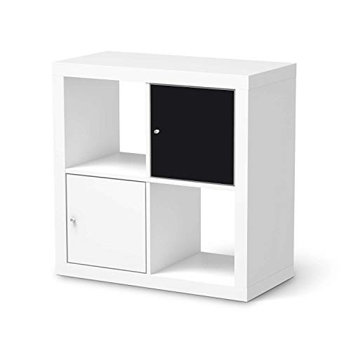 Möbel Klebefolie passend für IKEA Kallax Regal 1 Türe I Möbelsticker - Möbel-Aufkleber Folie Tattoo I Wohndeko für Wohnzimmer und Schlafzimmer - Design: Schwarz von creatisto