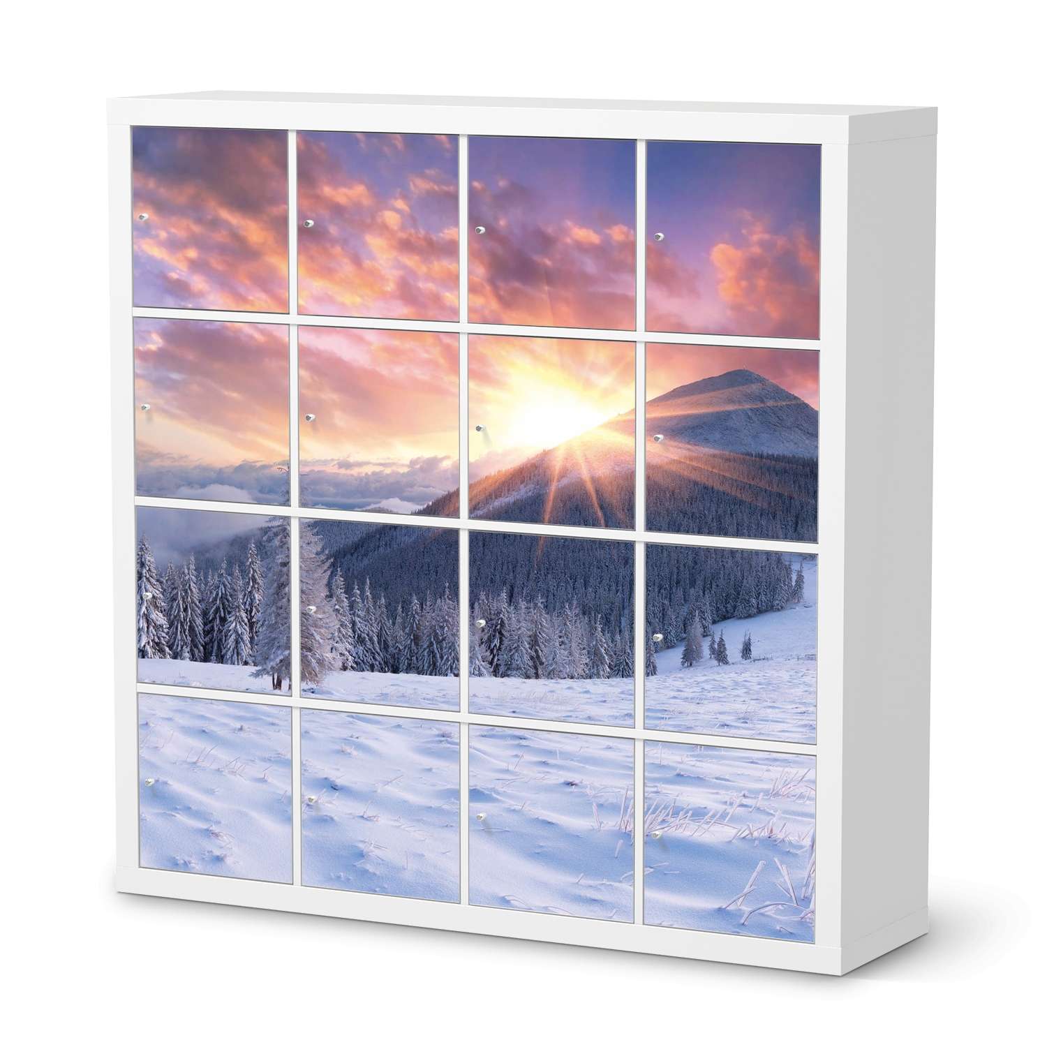 M?belfolie IKEA Kallax Regal 16 T?ren - Design: Zauberhafte Winterlandschaft von creatisto