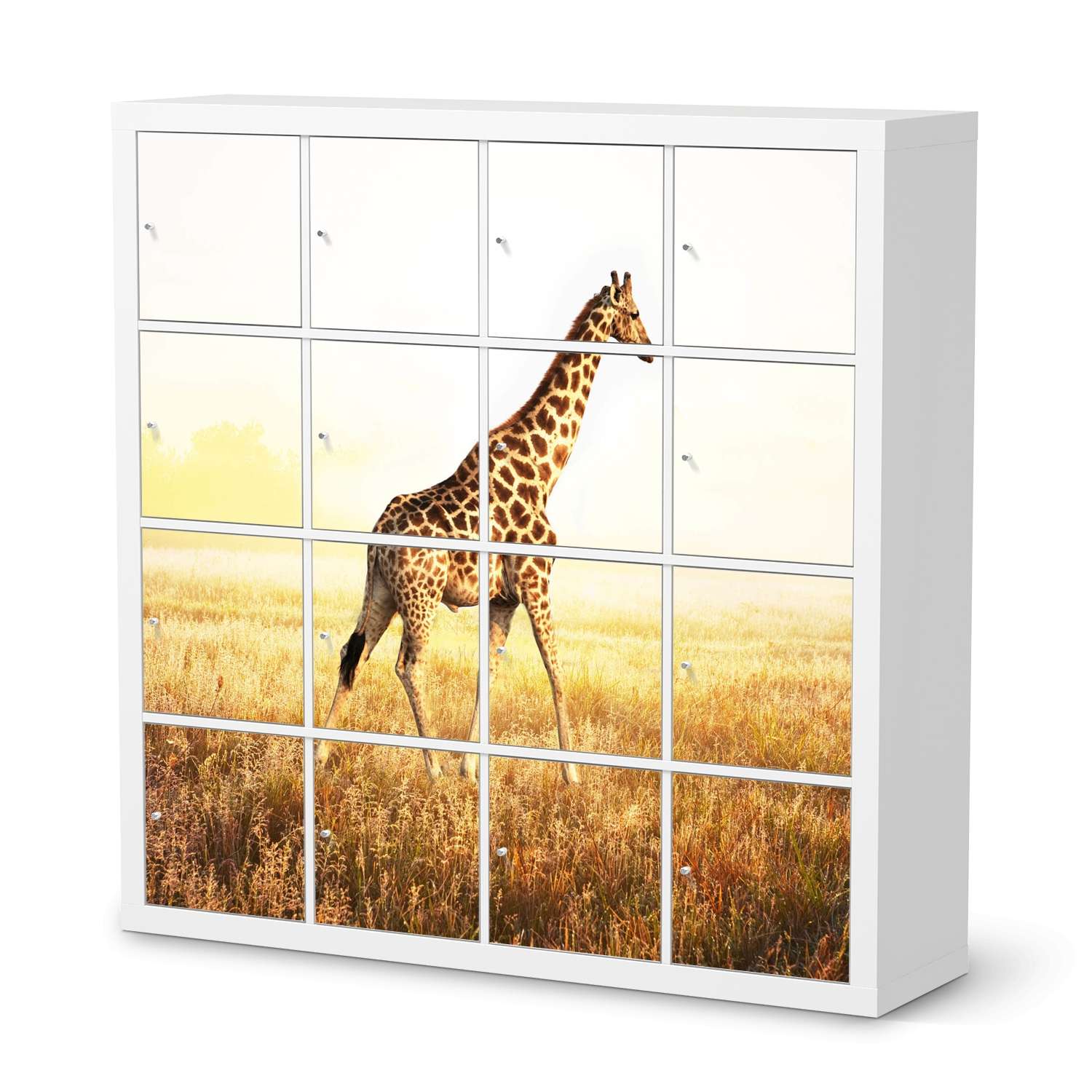 Selbstklebende Folie IKEA Expedit Regal 16 T?ren - Design: Savanna Giraffe von creatisto