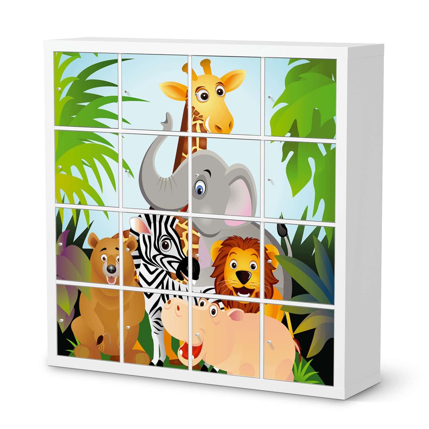Selbstklebende Folie IKEA Expedit Regal 16 T?ren - Design: Wild Animals von creatisto