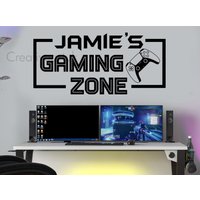 Gaming Zone Personalisierte Wandaufkleber Gamer Wandtattoo, Wanddekor, Controller Décor, Room Stickers Art Ps5Gzb von creativewallartsuk