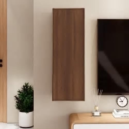 Furniture Home Tools TV-Schrank, Braun Eiche, 30,5 x 30 x 90 cm, Holzwerkstoff von csderty