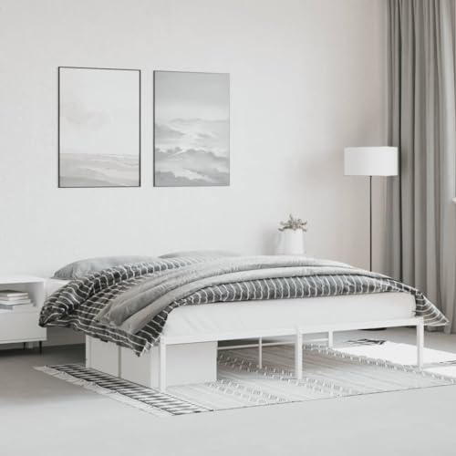 csderty Furniture Home Tools Bettgestell aus Metall, Weiß, 180 x 200 cm, Super-King-Size-Bett von csderty