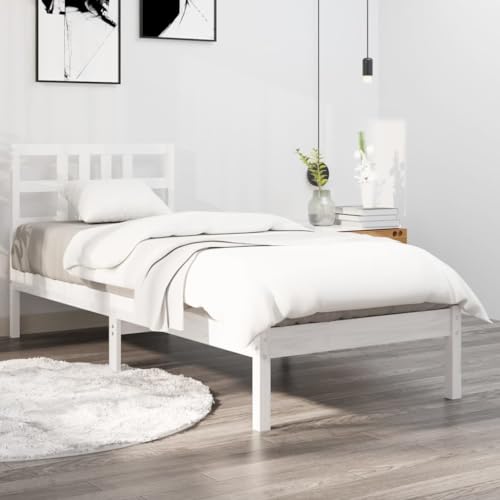 csderty Furniture Home Tools Bettrahmen Weiß Massivholz 75x190 cm Klein Einzel von csderty