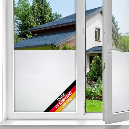 d-c-fix Fensterfolie static Premium Frost UV Sichtschutz beidseitig blickdicht statisch selbsthaftend Folie für Bad-Fenster, Küche, Glastür Milchglasfolie Sichtschutzfolie Glasfolie 67,5 cm x 1,5 m von d-c-fix