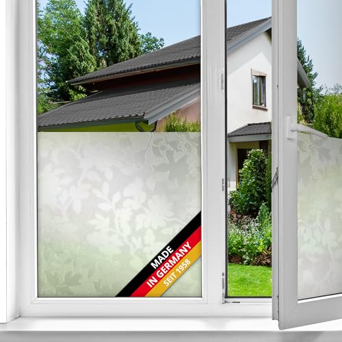 d-c-fix Fensterfolie static spring geprägt UV Sichtschutz beidseitig blickdicht statisch selbsthaftend Folie Bad-Fenster, Küche, Glastür Milchglasfolie Sichtschutzfolie Glasfolie 67,5 cm x 1,5 m von d-c-fix