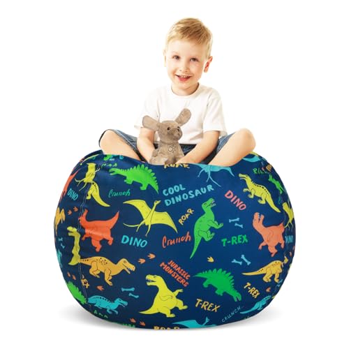 Decalsweet Dinosaurier Sitzsack Kinder Spielzeug Stofftier Aufbewahrung, Große Größe Kuscheltiere Aufbewahrung für Mädchen Jungen, Aufbewahrung Organizer Lagerung Kinderzimmer (Nur Tasche） von decalsweet