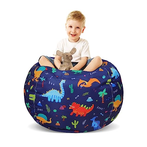 decalsweet Dinosaurier Sitzsack für Kinder Spielzeug Lagerung Groß für Kinderzimmer Aufbewahrung Nur Tasche von decalsweet