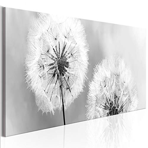 decomonkey Bilder Blumen Pusteblume 150x50 cm XXL 1 Teilig Leinwandbilder Bild auf Leinwand Vlies Wandbild Kunstdruck Wanddeko Wand Wohnzimmer Wanddekoration Deko Natur von decomonkey