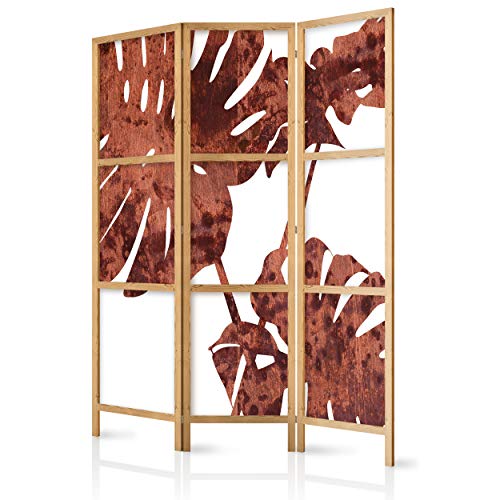 decomonkey Paravent Raumteiler Innen Blumen 135x171 cm 3 Teilig Room Divider Wall Raumteiler Stehend Trennwand Sichtschutz Spanische Wand Sichtschutzwand Wohnzimmer Holz Spa Zen Modern Japan von decomonkey